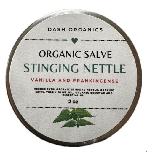[BRSROGI6AUFGCCY7] DASH ORGANICS Organic Stinging Nettle Salve | Vanilla & Frankincense Scented | 2oz Herbal Cleansing Balm | Mineral Balm