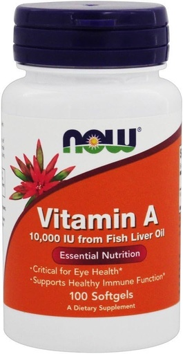 [BRSWIYQTPMJROC3E] Now Foods, Vitamin A, 10,000 IU, 100 Softgels