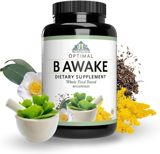 [BRSWKYI4AYNREHA3] Optimal Health Systems B Awake | Super B Vitamin/Energy Blend & Whole Foods + Enzymes & Probiotics for Absorption | 90 Capsules