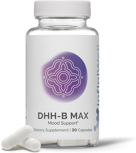 [BRSROAT2BECRMCDL] InfiniWell DHH-B Max - 15mg DHH-B Mood Support Supplement - 20x More Potent Than Standard Magnolia Bark Extract - Promote Relaxation, Calm, Cognitive Clarity & a Healthy REM Sleep Cycle (30 Capsules)