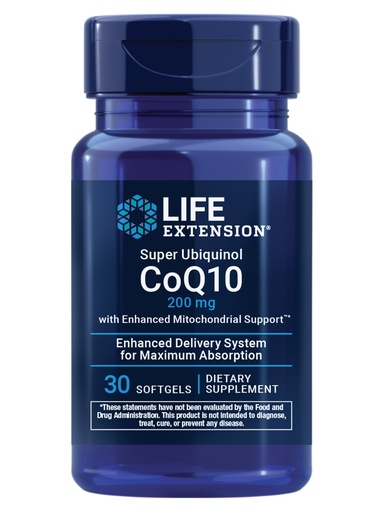 [BRSWIZQADIJRWHLO] Life Extension Super Ubiquinol CoQ10 with Enhanced Mitochondrial Support – 200 mg, Shilajit – Promotes Heart Health, Cell Energy, Oxidative Stress – Gluten-Free, Non-GMO – 30 Softgels