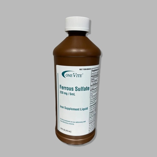 [BRSROBL3OB4AODQ4] Ferrous Sulfate 220mg/5ml | Iron Supplement Liquid, 16 Fl Oz (Pack of 1)