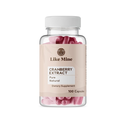 [BRSRMCT5CAMR4ELD] Like Mine Cranberry Extract (100 Capsules) Pure, No Additives, Single Ingredient (100 Count)