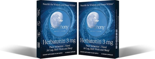 [BRSWGAT4BEHWGH32] Herbatonin® 3mg - The First Natural Plant Melatonin Adult Sleep Aid, Circadian Rhythm Support for Jet Lag, Shift Work, General Sleeplessness - 120 Pure Vegan Capsules (120 Day Supply)