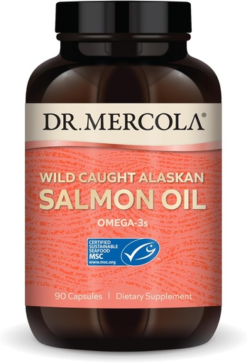 [BRSWIYIEAICB6FI7] Dr. Mercola Wild Chycený Aljašský losos Oil, 30 Služebnictví (90 Kapsle), Omega-3s, Dietní dodatek, Podporuje zdravé mozku a kognitivní funkce, Non- GMO, MSC Certified