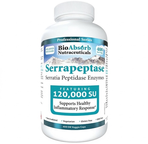 [BRSRMZALOEBW23LH] Bio Absorb Nutraceuticals BioAbsorb Serrapeptase Supplement 120000 SPU, High Potency, Delayed Release