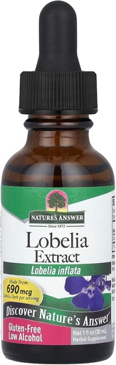 [BRSWIYQAO4GRW2LK] Nature?s Answer Lobelia Herb Lobelia Inflata - Natural Herbal Supplement - Gluten Alcohol-Free - Ideal for Immunity Overall Health Wellbeing ? 690mcg (1 FL Oz)