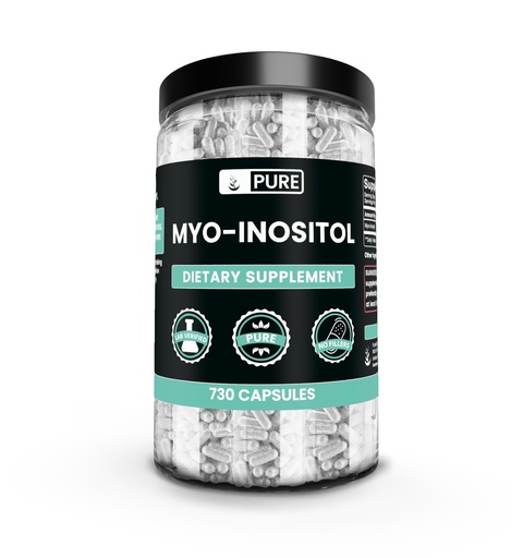 [BRSWYZAHCR6RSAY3] Pure Original Ingredients Myo-Inositol (730 Capsules) No Magnesium Or Rice Fillers, Always Pure, Lab Verified