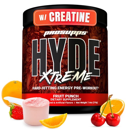 [BRSWGZQEAEHQKEL6] ProSupps Mr. Hyde Xtreme Pre Workout Powder with Creatine, Beta Alanine & Caffeine – Extreme Energy, Pumps, Focus & Performance - Fitness & Gym Supplements for Men & Women (Fruit Punch, 30 Servings)