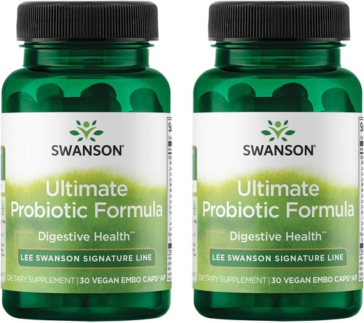 [BRSWGAANDMNRACDL] Swanson Ultimate Probiotic Formula Digestive Health Immune System Support 66 Billion CFU Prebiotic NutraFlora scFOS 30 DRcaps Veggie Capsules (Caps) (2 Pack)