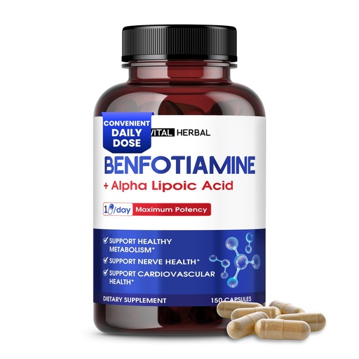 [BRSRAHQ6AV7GO3TH] Vital Herbal Liposomal Benfotiamine with Alpha Lipoic Acid - Maximum Potency- Support Healthy Metabolism