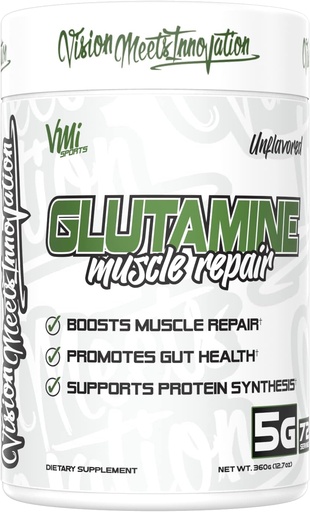 [BRSRMGI5CQMAOHQ6] VMI Sports Glutamine Muscle Repair Powder Pure L-Glutamine | Muscle Repair & Recovery – Gut Health – Protein Synthesis | 5g per Serving – 72 Servings