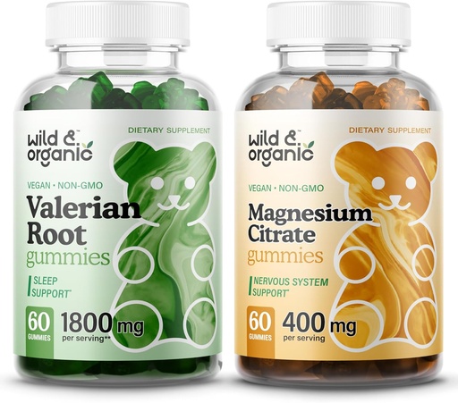 [BRSRAGALOAMW22DX] Wild & Organic Valerian Root Gummies & Magnesium Citrate Gummies