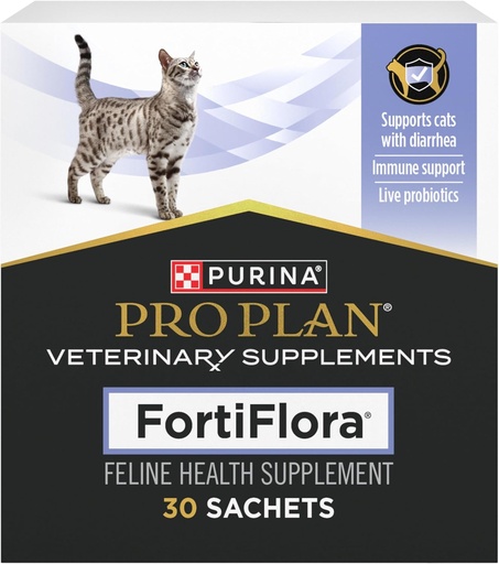 [BRSWICQMCUBRKCY3] Purina Pro Plan Veterinary Supplements FortiFlora Probiotics for Cats with Diarrhea Cat Supplements
