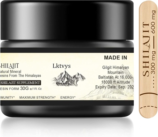 [BRSRAYL6DIJWOD3U] Shilajit Himalayan Organic, Shilajit Supplement, Shilajit Resin Enriched with Over 85 Essential Micronutrients, Boosts Energy and Immune Vitality, Pure Shilajit for Men and Women