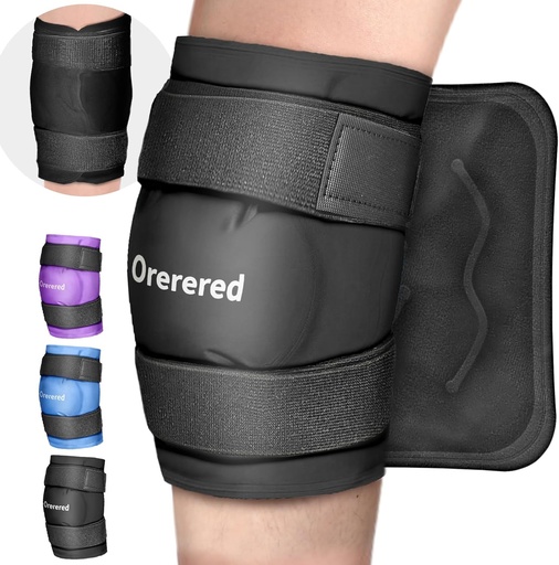[BRSRAFL3OUGRG2TP] Zaurietarako izotz-paketeak berrerabilgarriak, Knee Gel Ice Pack Wrap Pain Relief for Knee Ordezteko Kirurgia, Swelling, Meniscus Tear, ACL, Kirol-zauriak, Bruises eta Arthritis, Elbow Ice Pack Black