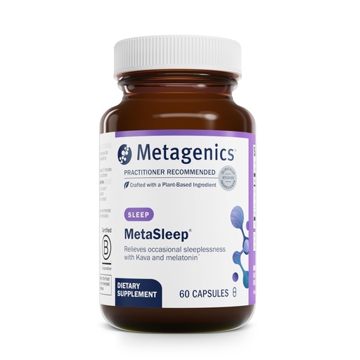 [BRSROATQDIIGO2TZ] Metagenics MetaSleep - Dual-Phase Melatonin Sleep Supplement - with Kava Root for Relaxation & Calmness* - Sustained-Release Formula to Support Restful Sleep* - Non-GMO, Gluten-Free - 60 Capsules