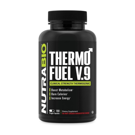 [BRSWIC3YBUORYHL6] NutraBio ThermoFuel for Men and Women- Metabolism Booster and Appetite Suppressant-Thermogenic Fat Burner-180 Capsules