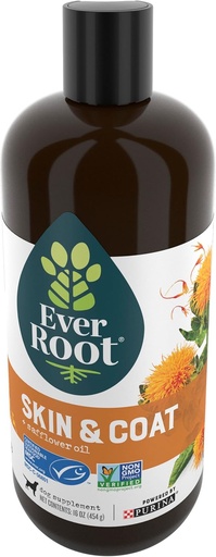 [BRSWYAD6CQPBE2DF] EverRoot Dog Skin Care Dog Supplements by Purina, Skin and Coat for Dogs Oil with Safflower Oil - 16 oz. Bottle