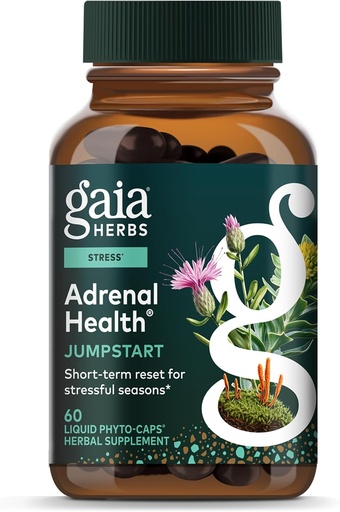[BRSWKFQIOZ6RAFL6] Gaia Herbs Jump Start - Helps Sustain Healthy Energy and Stress Levels - with Cordyceps, Schisandra, Rhodiola, and Licorice - 60 Vegan Liquid Phyto-Capsules (30-Day Supply)