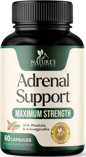 [BRSWGAQNBUFA4FIV] Suplementos de Apoyo Adrenal Complejo Cortex, Mejor Suplemento Energético, apoya los niveles de salud y energía de Cortisol, Daily Ashwagandha for Women &amp; Men, apoya el sistema Adrenal Fatigue & Immune, 60 cápsulas