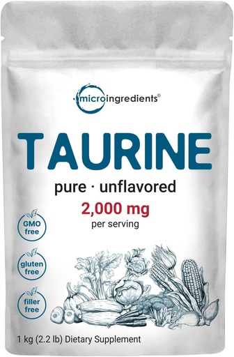 [BRSRO2TRBN7WG3DJ] Micro Ingredients Taurine Powder Supplement 