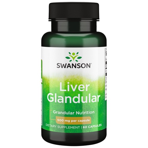 [BRSWIYALONYWADDY] Swanson Liver Glandular 500 Milligrams 60 Capsules