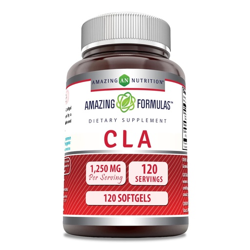 [BRSRM2YBC4MBG3DZ] Amazing Formulas CLA (Conjugated Linoleic Acid) 1250 Mg | Softgels Supplement | Non-GMO | Gluten-Free | Made in USA (1 Pack | 120 Count)