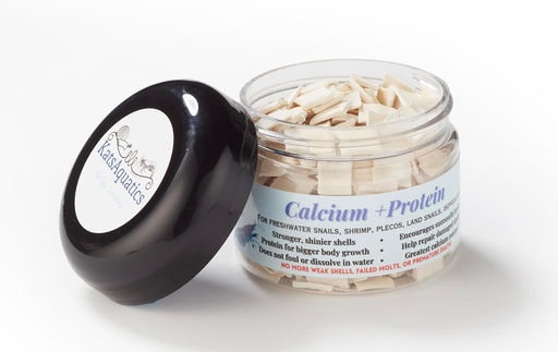 [BRSW2CT2B4FQYA35] Calcium + protein, for stærke skaller, sunde molter, 100% naturlige, ikke opløses i vand, hurtigt syngende for Aquatic Rejer, Snails, Plecos og mere! Biolog Made in USA