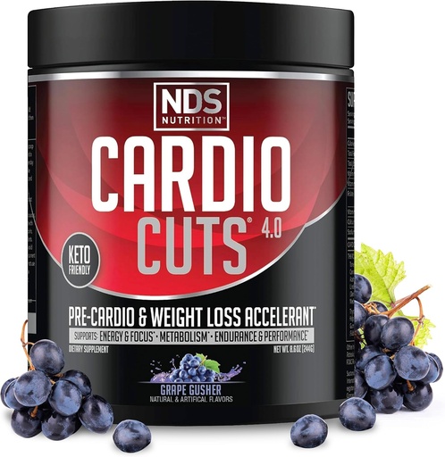 [BRSWYCA2CF5AGHLL] NDS Nutrition Cardio Cuts 4.0 - Grape Gusher,20 servings (Pack of 1)