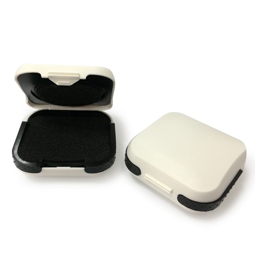 [BRSWGFQNAAARS3L6] (2 in Pack) Hearing Aid Storage Case Small - Hearing Aids Carrying Box Hard Holder For CIC, ITC ABS White