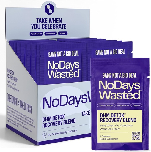 [BRSW2BITCR6QOHY7] DHM Detox, No Days Wasted, 30 Servings - Ta under kvällen för bättre nästa dag och återhämtning