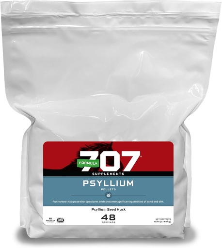 [BRSWKEYMOMHA4FDA] สูตร 707 Syllium Pelles Equine Supplement (12 Ib Bucket - 48 Day Sups)