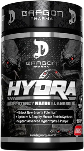 [BRSROYA6CUPQ2ET7] DRAGON PHARMA Hydra, Premium Endurance Supplement, Recovery and Performance, Research Backed Materialss (120 Capsules)