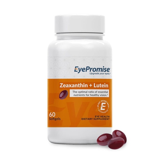 [BRSWI2QKOF4B2ETU] EyePromise Zeaxanthin + Lutein Eye Vitamin - 60 Softgels Capsules Made with Natural Ingredients for Diets Including Gluten Free and Vegetarian - Protect & Enhance Your Eye Health Completely