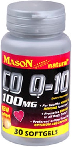 [BRSWIYA7CMGGGH3K] MASON NATURAL Co Q-10 100 Mg 30 Softgels