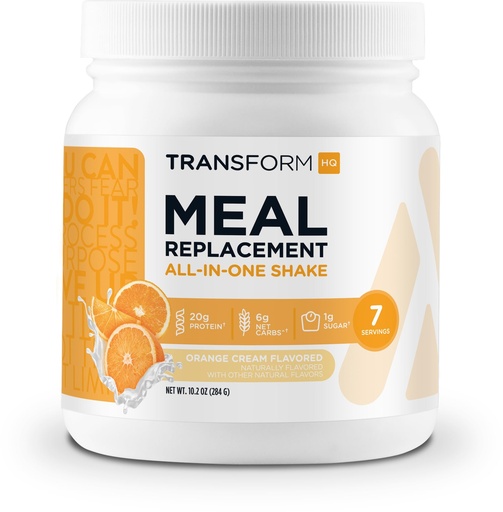 [BRSW2AL5BUNQ22AU] TransformHQ Meal Replacement Shake Powder 7 Servings (Orange Cream) - Gluten Free, Non-GMO