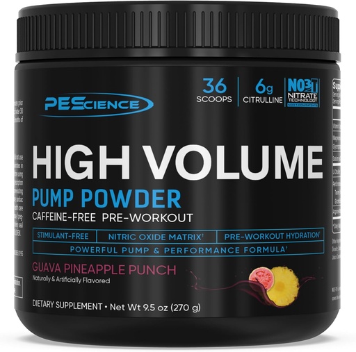 [BRSROFAOOAHQG3T7] Pedation High volum Sim-Free Pre- Workout Powder, Nitric Oxide Booster amb L Citrulline & L Arginine Nitrack, No-Stim Preworkout per a homes i dones, 36 scres, Guava Pinya