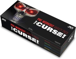 JNX SPORTS The Curse! Pre Workout Powder for Men & Women, Caffeine, Beta-Alanine, Creatine, L-Citrulline, Sample Variety Pack, 5X 8g Samples – Boost Energy, Strength & Focus