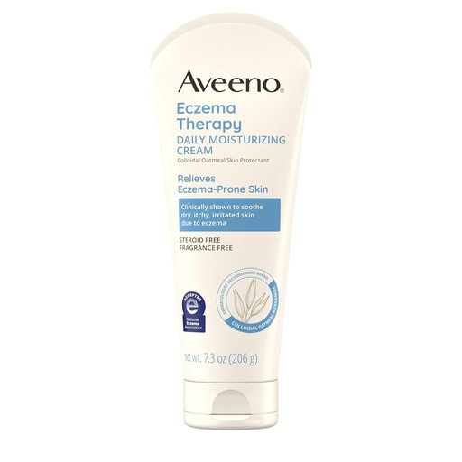 [BRSWIYIGOQABMA3O] Aveeno Eczema Therapy Daily Moisturizing Body Cream for Sensitive Skin, Sothing Eczema Relief Cream, Colloidal Oatmeal & Ceramide for Dry & Itchy Skin- & Fragrance - Free, 7.3 oz