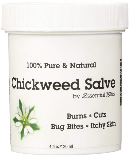 [BRSWIBT3OAGAIDIV] Chickweed Salve 4OZ * 100% Pure * All Natural Organic No Additives * Soothing Anti Itch Cream * Provides Relief from Dry Skin