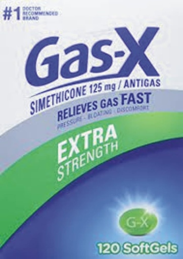 [BRSROYDROEPGACD4] Gas-X Extra 125mg Strength Gas Relief Simethicone 120 Softgels