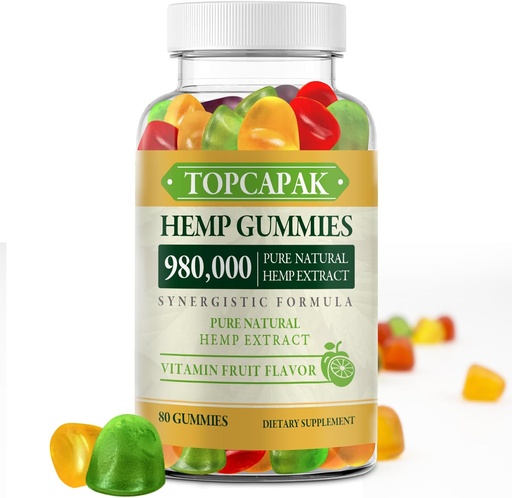 [BRSRAHABDIMBYYLD] Gummies High Potency for Extra Strength with Pure Natural Hemp Oil Extract - Best Edible Hemp Gummy for Adult