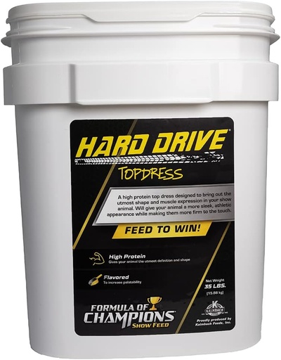 [BRSW2CQ2BUDRQFLD] Hard Drive Topdress Pelleted Supplement for Cattle, Sheep, Goats, and Pigs, 35 lb Bucket