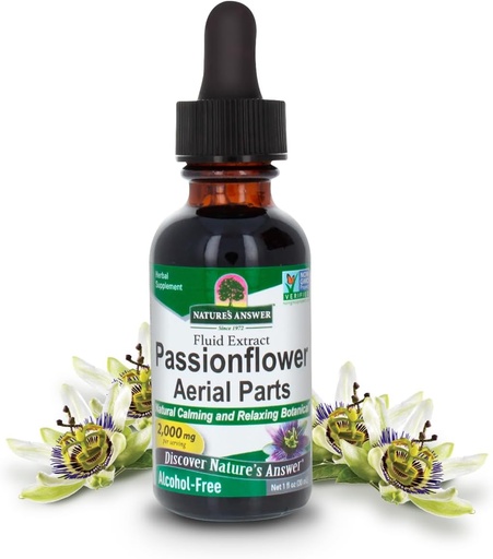 [BRSWKGI5DIGRYFYV] Nature's Answer Passion Flower 2000mg 1oz Extract | Liquid Herbal Tincture Supplement Drops | Natural Botanical | Non-GMO, Alcohol & Gluten-Free, Vegan 1oz | 2 Pack