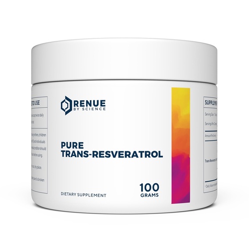 [BRSROCQLB55BGCI2] Renue By Science Resveratrol | High Strength Resveratrol Supplement | 100g Trans Resveratrol Powder | Reservatrol 200 Day Supply | Non-GMO & Allergen Free | Manufactured in the USA Third-Party Tested