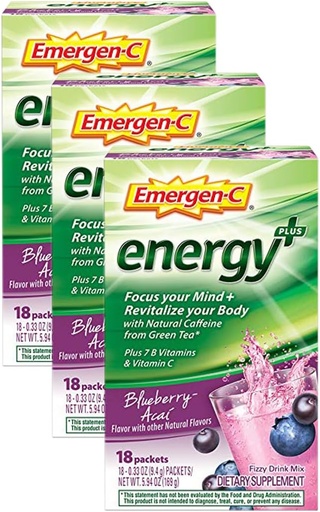 [BRSROGAYCIPQGDY3] Emergen-C Supplement, 18 Count (Pack of 3)