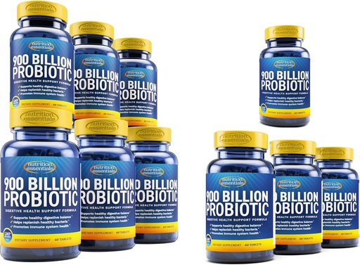 [BRSRMGD6CABWMFLF] Nutrición Esenciales 10 meses de suministro Probióticos para Hombres Mujer - Probióticos Salud Digestiva - 62% Más Probiótico estable para Gut Health Support - USA Made Vegan Probiotics Formula Prebiotic Blend