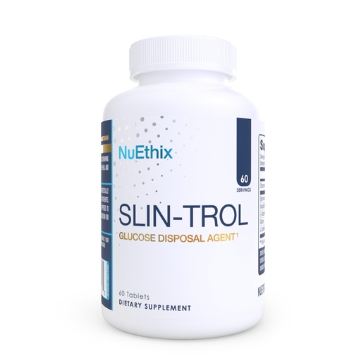 [BRSROBTYBUHRGAIY] NuEthix Formulations SLIN-Trol, Glucose Disposal Agent Pills for Men & Women, Nutrient Partitioning Supplement with Chromium Polynicotinate, & Glycine, Effective Carb Absorption, Non-GMO, 60 Servings