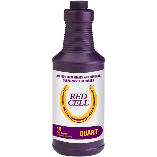 [BRSWIYQ6AYDAOHD6] Horse Health Red Cell, Liquid Vitamin-Iron-Mineral Supplement for Horses, Helps Fill Important Nutritional Gaps in Horse's Diet, 1 Qt., 32 Oz., 16-Day Supply